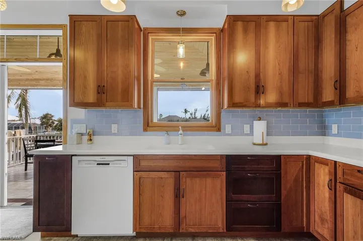 Kitchen with custom cabinets