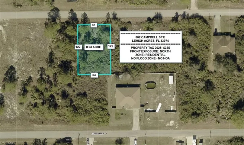 Map / location featuring property parcel outlined