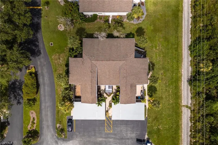 View from above of property