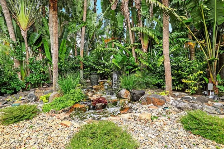 BEAUTIFUL WATER FEATURE SEEN FROM THE LANAI ABOVE