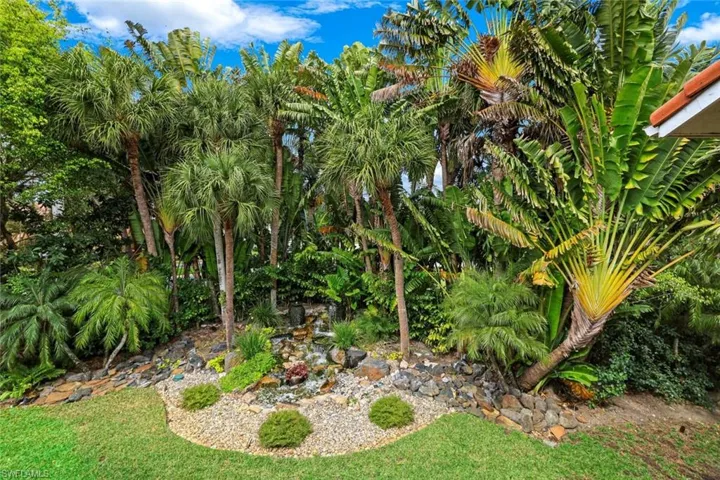 THE VIEW OF THE NEW LANDSCAPING RECENTLY INSTALLED