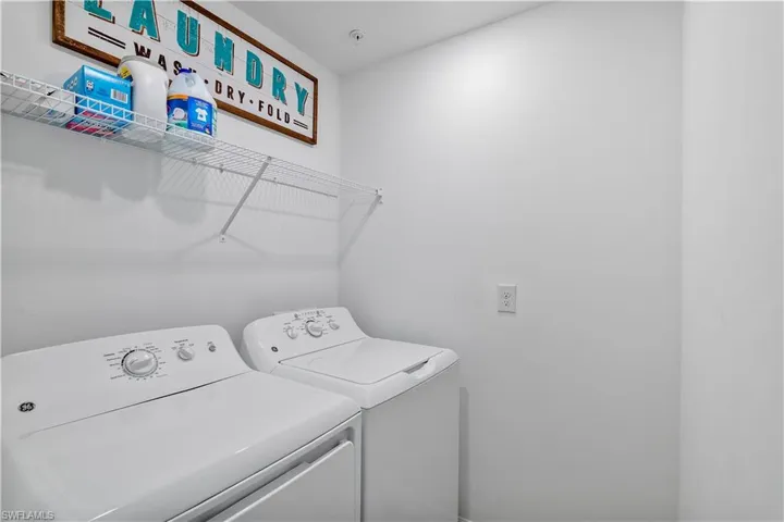 Washroom with separate washer and dryer