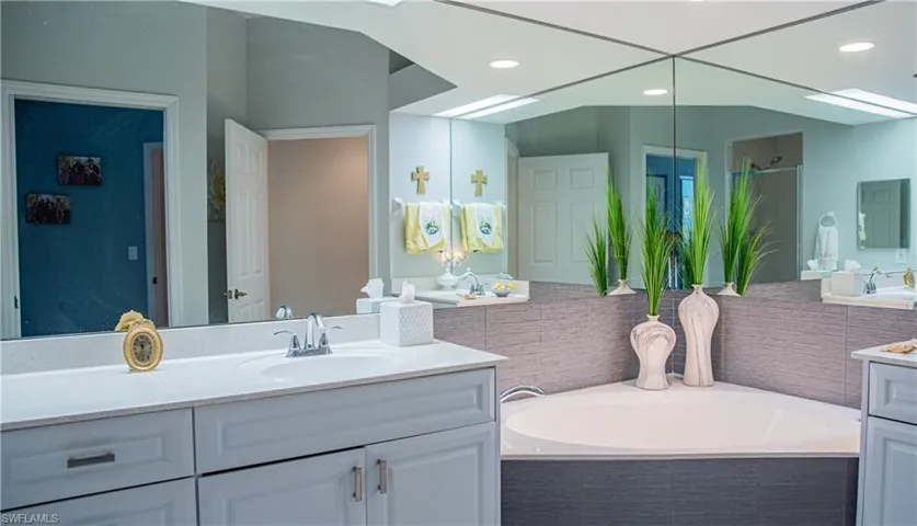 Bathroom with shower and the tub