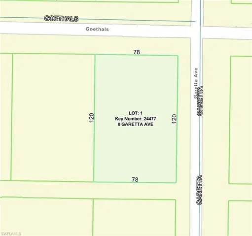 Plat Map. Illustrating the property's parcel boundaries and dimensions