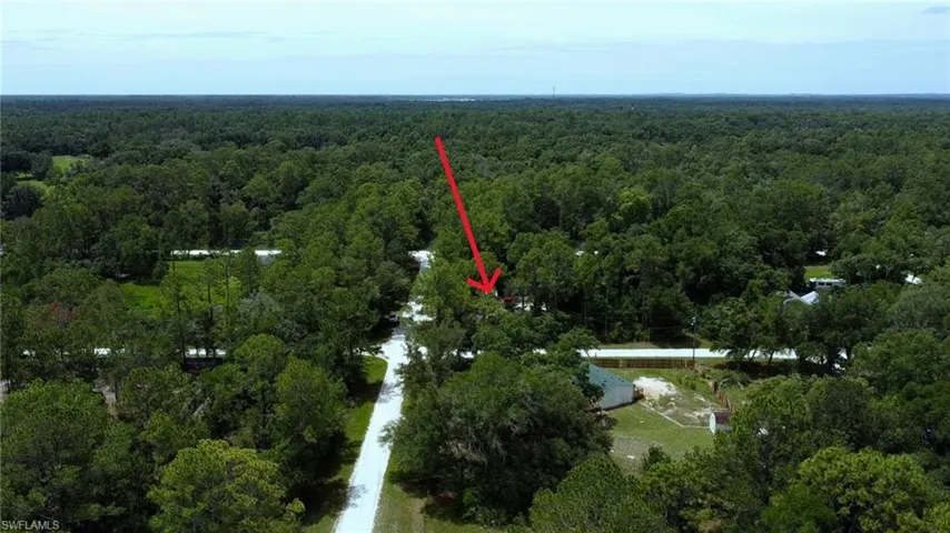 Aerial view of property looking south