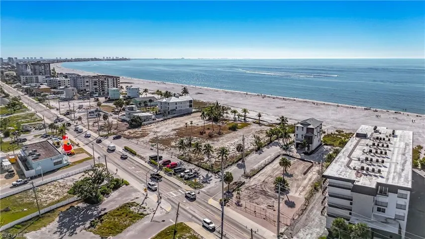Bird's eye view of unending shoreline