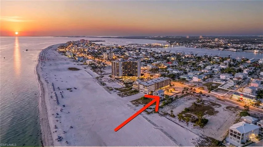 Property looking toward north tip of Island. Wide sandy beach