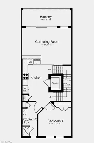 Main Level Floor Plan - Additional Highlights Include: impact glass windows and doors, screened balcony, and boat dock