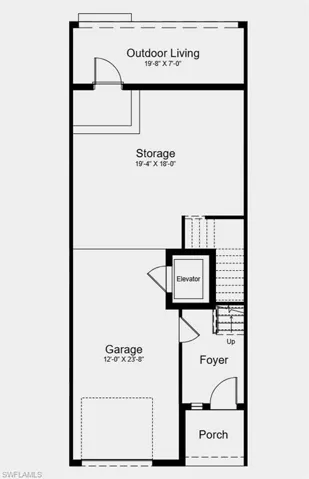 Lower Level Floor Plan - Additional Highlights Include: impact glass windows and doors, screened balcony, and boat dock