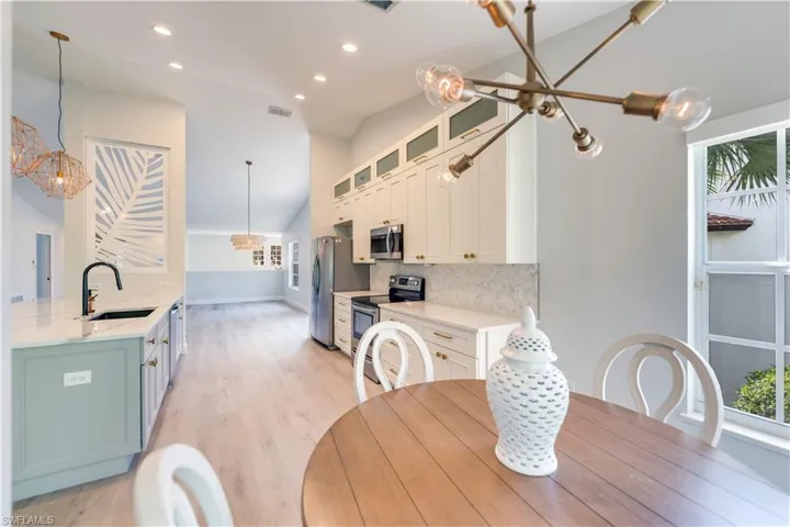 Cozy breakfast nook with a wealth of natural light