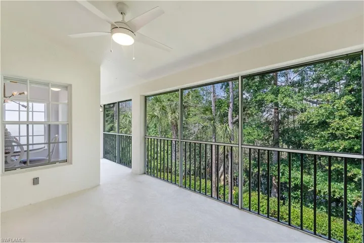 Covered Balcony with Preserve views