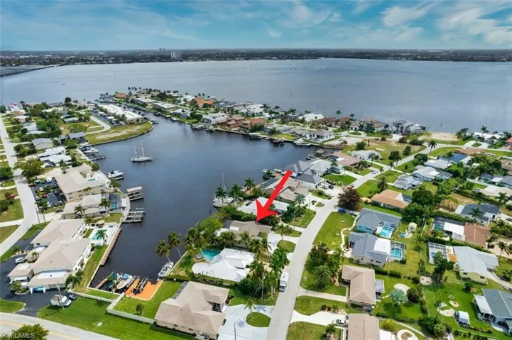 Aerial of home and Bimini Basin