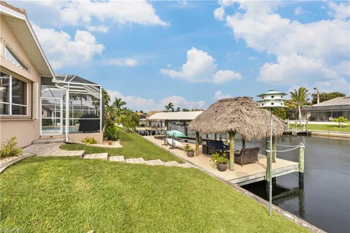 Back yard with a view of Tiki Hut
