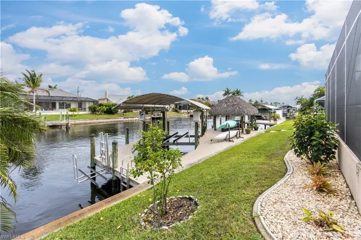 Back yard With View of Boat Lift