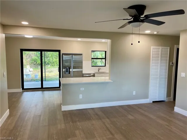 Kitchen view from living room