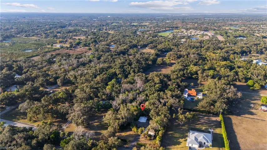 Aerial view of property's location