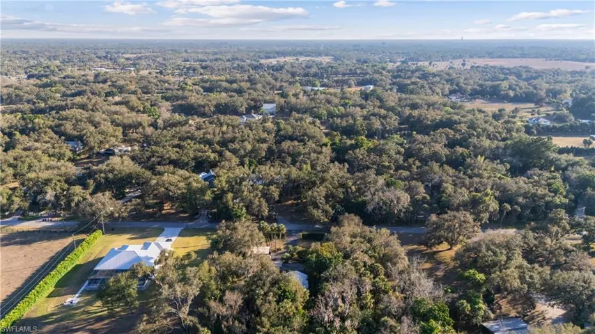Drone / aerial view of a heavily wooded area