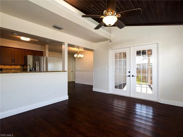 Dining area connecting to the pool area
