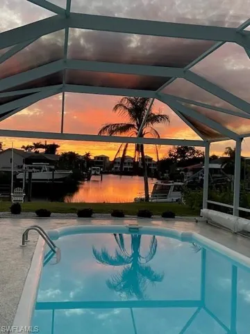 Sunset over pool/Shakett Creek