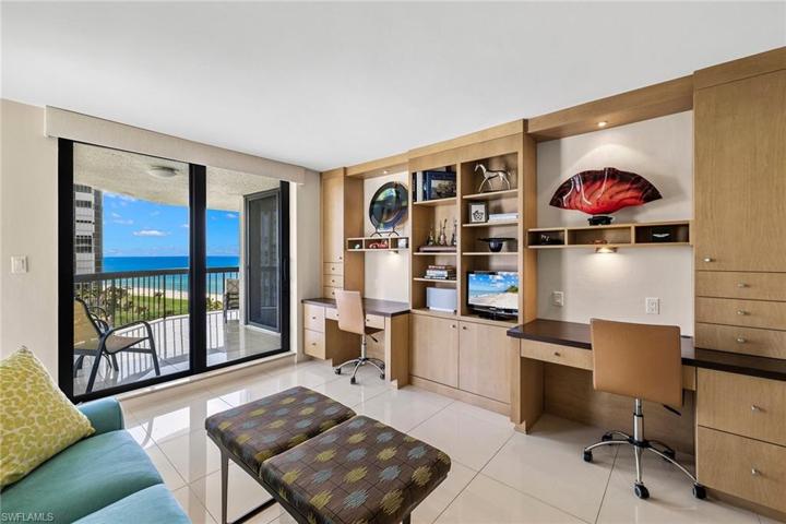 Guest Bedroom/Office with Sliding Doors to Balcony.
