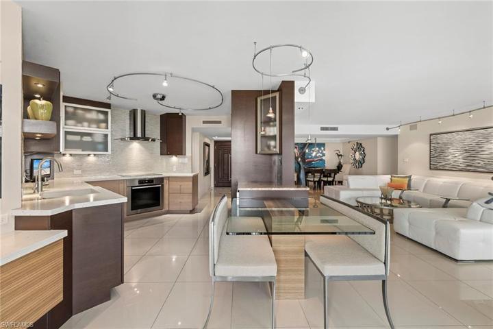 Chef's Kitchen, Breakfast Nook and Living Room