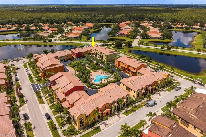 Welcome Home to 11761 ADONCIA WAY #3907.  BEST LOCATION IN PASEO! Corner end unit with sunset views of 4 lakes on a Quad with access to your semi-private pool.