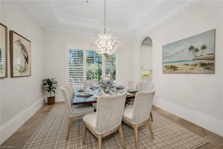 You will have plenty of room to entertain your family and friends, with this expansive dining room right off the kitchen and living room.
