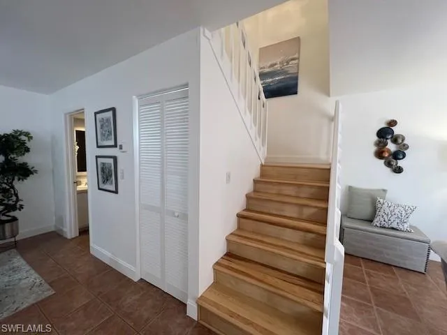 Hardwood staircase