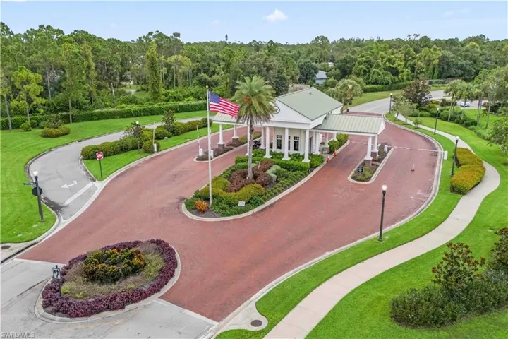 Showcasing the elegant, gated entry to Magnolia Landing, welcoming residents with style and security.
