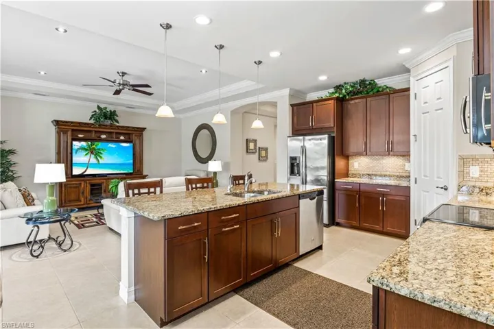 Open to the great room and dining area for effortless flow.