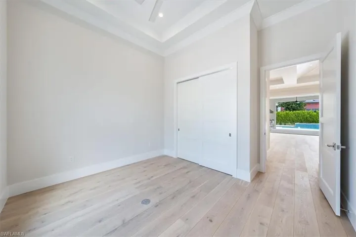 Bedroom 4 is located in the front of the home - this room is flooded with natural light and sets the stage for a light and bright office or flex room.