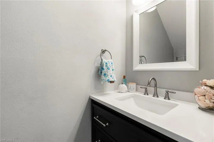 Bathroom featuring vanity