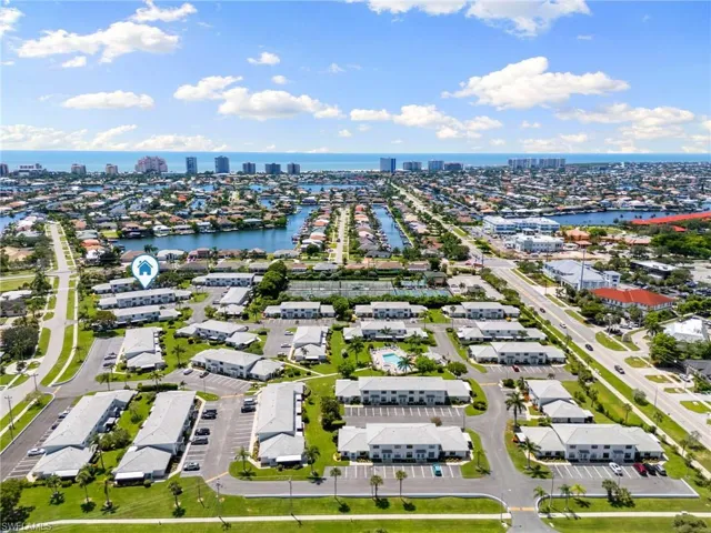 View of urban area with a large body of water and nearby suburban area