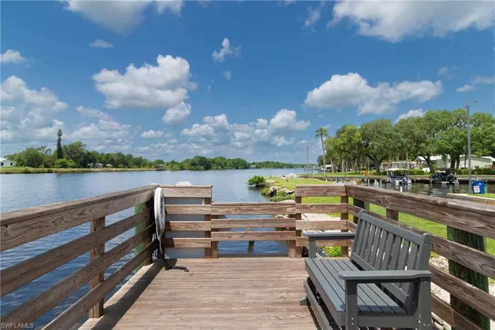 Dock with a water view