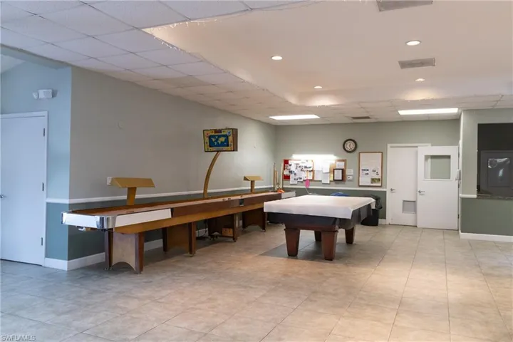 Rec room featuring a paneled ceiling and billiards