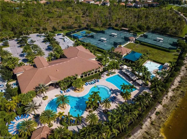 Birds eye view of property