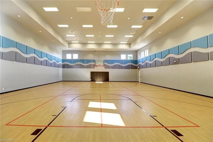 View of basketball court
