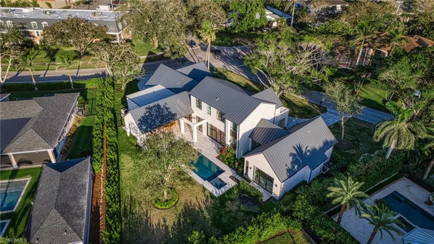 Aerial view with a residential view