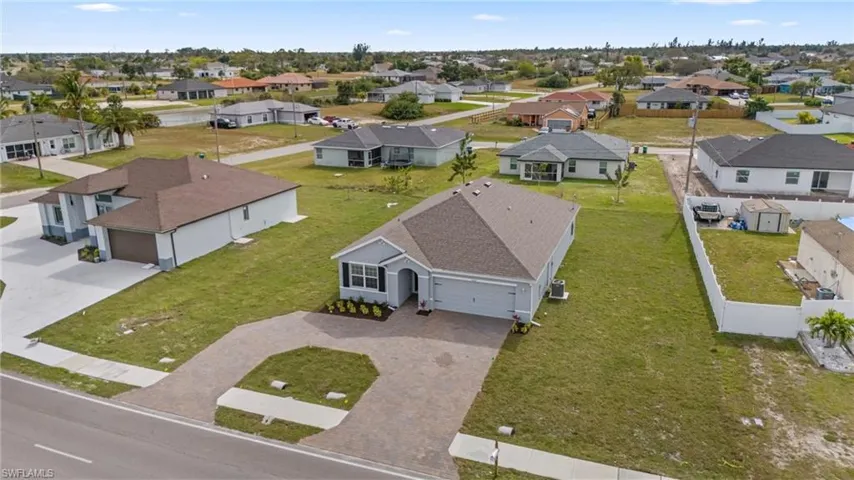 Aerial view of residential area