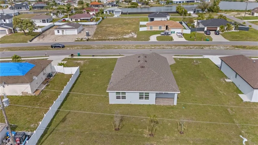 Aerial view of residential area