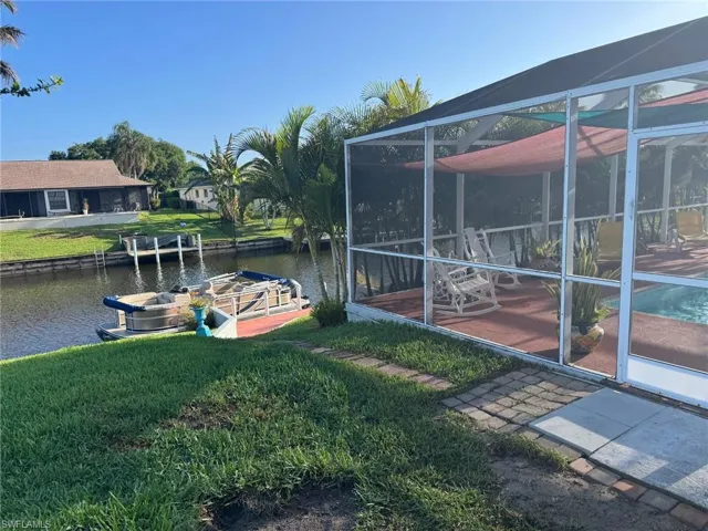 Enjoy your concrete dock and the gulf access canal right behind your home.
