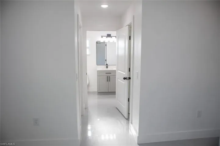 Hall with baseboards