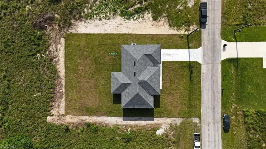View from above of property