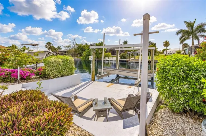 Concrete boat dock and boat dock with electric/water.