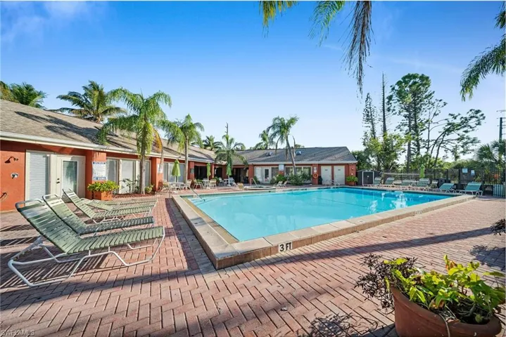 View of pool featuring a patio area