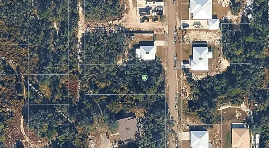 Aerial Map. Displaying the property and surrounding parcels