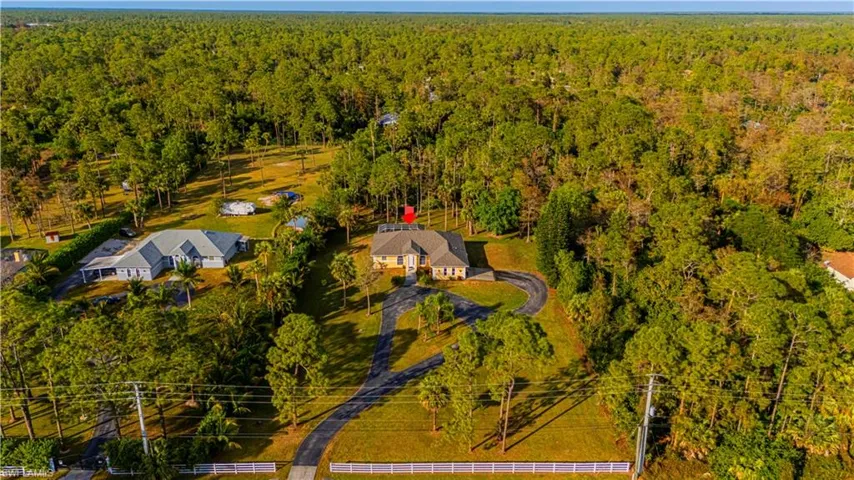 Birds eye view of property