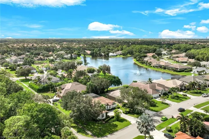 Aerial view of residential area