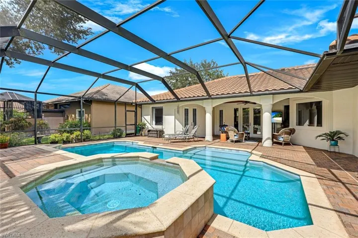 Heated salt water pool and spa