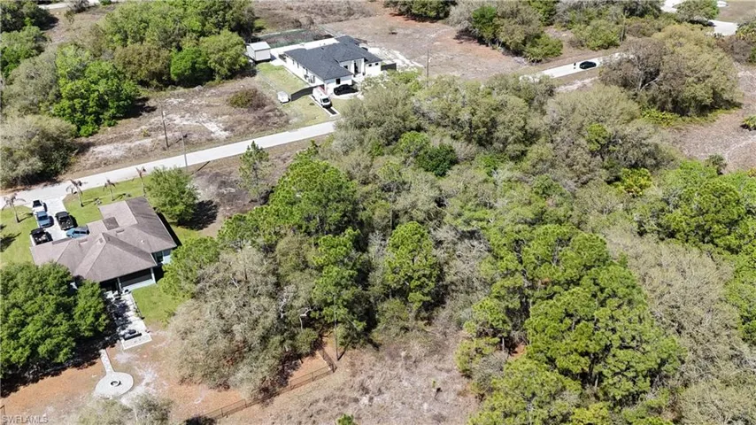 View from above of property